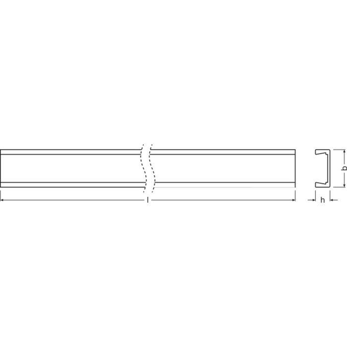 Ledvance Perfil plano para tiras LED PF02/U/16X5/10/1 - 1 metro Ledvance Perfil plano para tiras LED PF02/U/16X5/10/1 - 1 metro