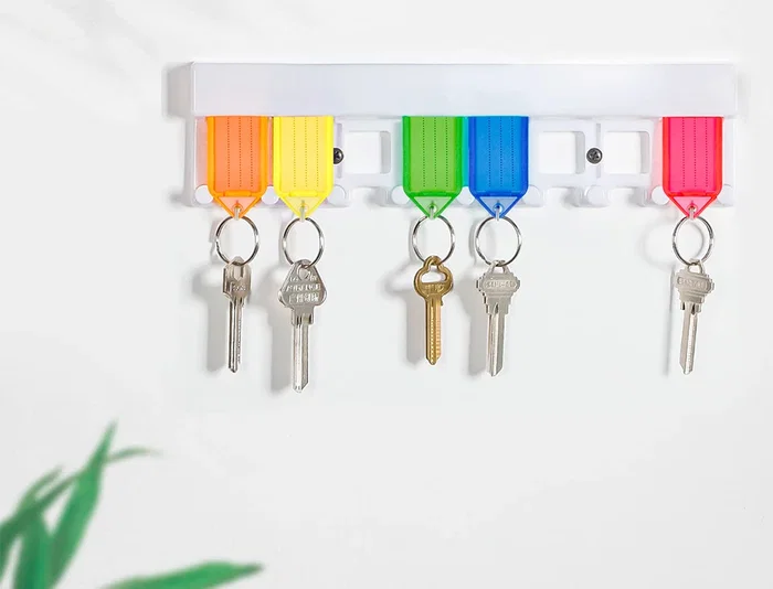 Q-connect Llavero portaetiquetas Premium, color verde, caja de 40 unidades