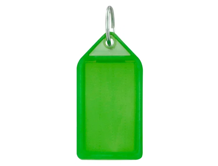 Q-connect Llavero portaetiquetas Premium, color verde, caja de 40 unidades