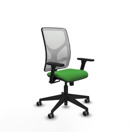 PIQUERAS Y CRESPO Silla de oficina Motilla con mecanismo Sincro, Verde y Blanco