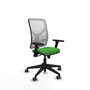 PIQUERAS Y CRESPO Silla de oficina Motilla con mecanismo Sincro, Verde y Blanco