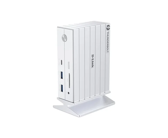 D-Link DUF-E01/E - Docking Station y Replicador de Puertos 14 en 1 con Thunderbolt 4, HDMI 2.1, DisplayPort 1.4, USB-C, Lector de Tarjetas, Ethernet RJ45 Gigabit, Blanco