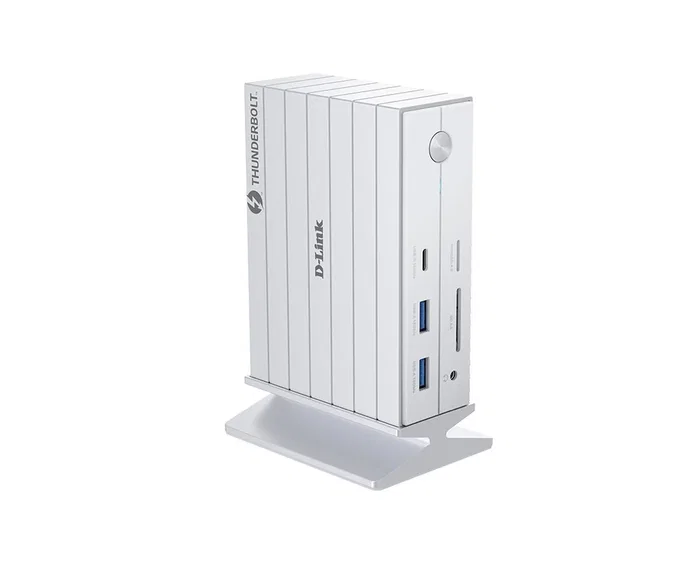 D-Link DUF-E01/E - Docking Station y Replicador de Puertos 14 en 1 con Thunderbolt 4, HDMI 2.1, DisplayPort 1.4, USB-C, Lector de Tarjetas, Ethernet RJ45 Gigabit, Blanco