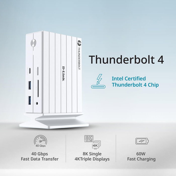 D-Link DUF-E01/E Estación de conexión Thunderbolt 4 14 en 1 Blanco