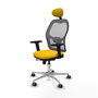 PIQUERAS Y CRESPO Silla de oficina Jorquera con mecanismo Sincro/Traslack, Amarillo y Gris