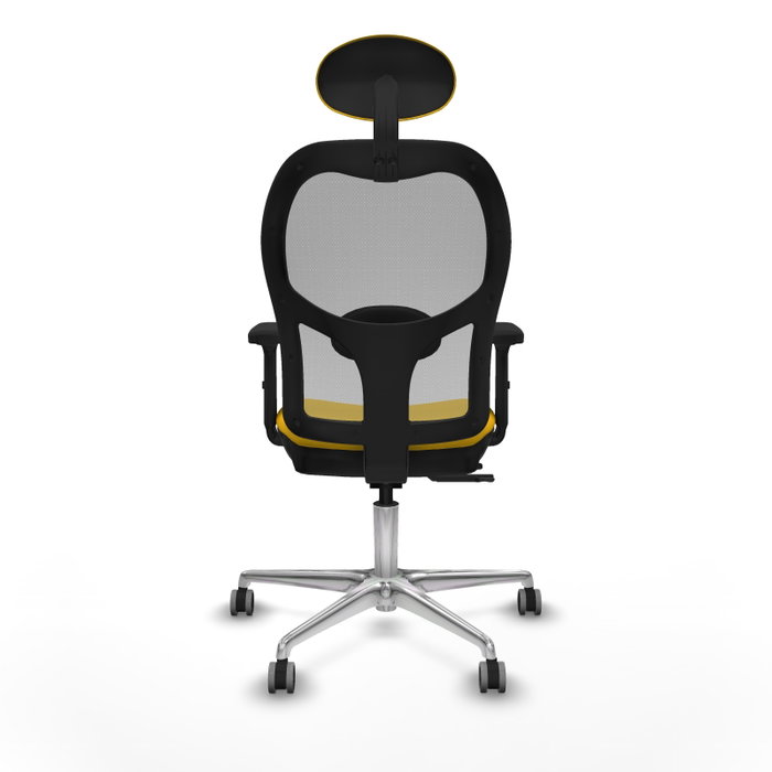 PIQUERAS Y CRESPO Silla de oficina Jorquera con mecanismo Sincro/Traslack, Amarillo y Gris