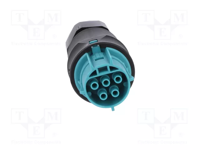 WIELAND RST Enchufe Industrial Redondo Hembra 5 Pines Azul Turquesa