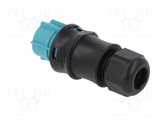 WIELAND RST Enchufe Industrial Redondo Hembra 5 Pines Azul Turquesa