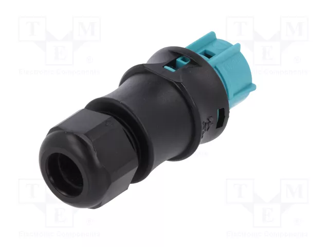WIELAND RST Enchufe Industrial Redondo Hembra 5 Pines Azul Turquesa