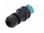 WIELAND RST Enchufe Industrial Redondo Hembra 5 Pines Azul Turquesa