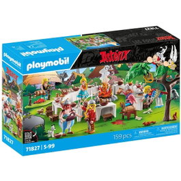 Playmobil 71827 Astérix: El Banquete de la Aldea con Astérix, Obélix y accesorios