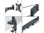 Leitz Brazo para monitor Ergo Space Saving Gris oscuro