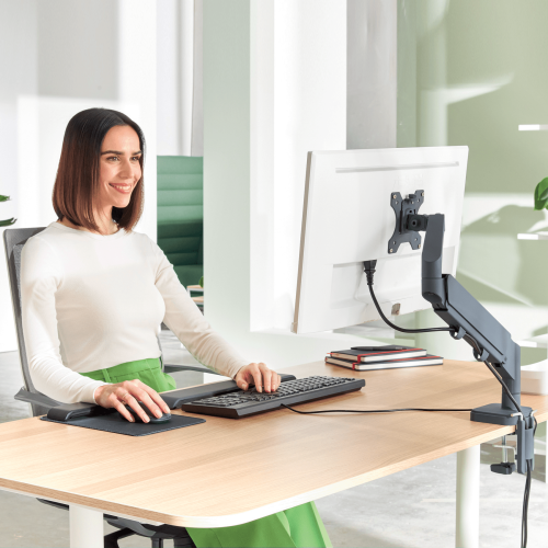 Leitz Brazo para monitor Ergo Space Saving Gris oscuro