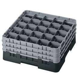 CAMBRO Cesta de lavado 25 comp. 3 alturas Negro
