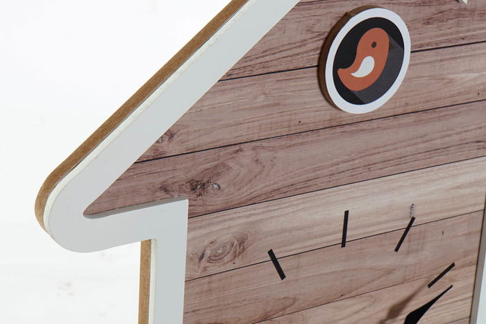 DKD Home Decor Reloj de Pared Scandi Natural Blanco 5 x 56 x 32 cm (2 Unidades)