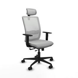 PIQUERAS Y CRESPO Silla de oficina Haches Gris claro y Blanco