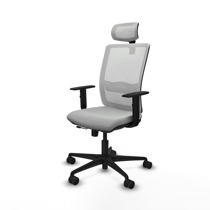 PIQUERAS Y CRESPO Silla de oficina Haches Gris claro y Blanco