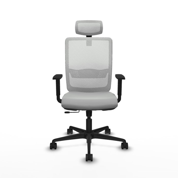 PIQUERAS Y CRESPO Silla de oficina Haches Gris claro y Blanco