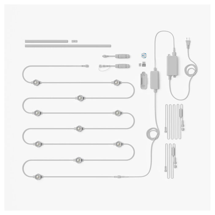 Nanoleaf Starter Pack 15 m, Luces LED para Exterior Multicolor, Tiras de LED Impermeables IP65, Iluminación Decorativa para Fachada y Jardín