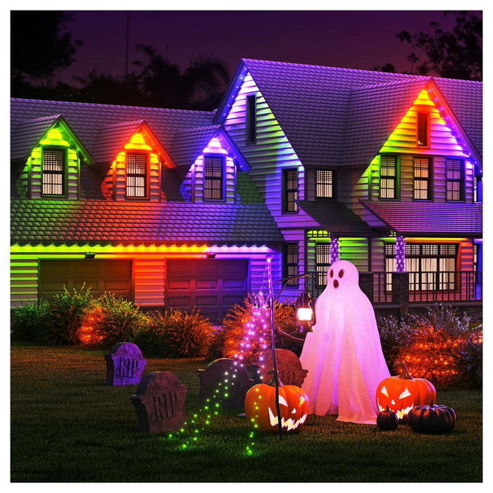 Nanoleaf Starter Pack 15 m, Luces LED para Exterior Multicolor, Tiras de LED Impermeables IP65, Iluminación Decorativa para Fachada y Jardín