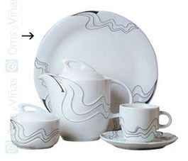 Black Melodie Plato 17 Pan - Plato Llanos 17 cm, Apto para Lavavajillas, Colección Solo Buscador, Vajilla (Set de 6)