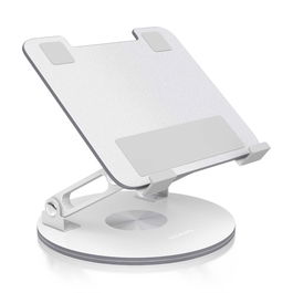 AISENS - SOPORTE DE SOBREMESA GIRATORIO AJUSTABLE PARA PORTATIL / TABLET 7-13, PLATA