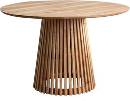 DKD Home Decor Mesa Redonda de Comedor Mindi Natural 120x120x76