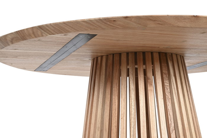DKD Home Decor Mesa Redonda de Comedor Mindi Natural 120x120x76