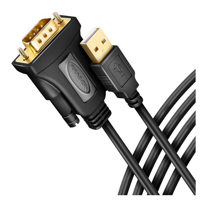 Axagon ADS-1PQN Cable adaptador RS-232 COM-Port a USB 2.0 con chip FT232RL Axagon ADS-1PQN Cable adaptador RS-232 COM-Port a USB 2.0 con chip FT232RL