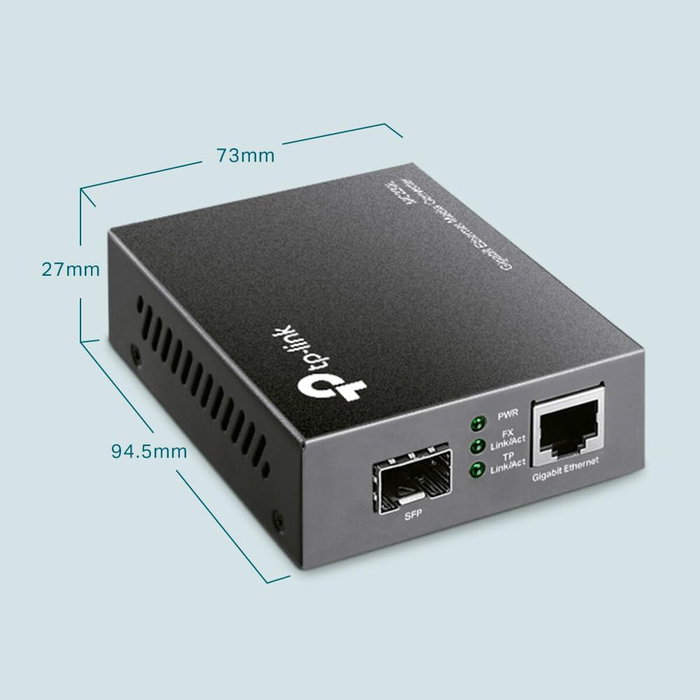 TP-LINK MC220L Conversor de Medios Gigabit Ethernet RJ45 a SFP