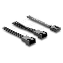 DeLOCK 84543 Cable de alimentación interno 1 x 4 pin PWM a 2 x 4 pin PWM, Negro