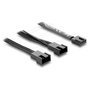 DeLOCK 84543 Cable de alimentación interno 1 x 4 pin PWM a 2 x 4 pin PWM, Negro