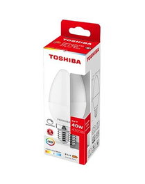 TOSHIBA Bombilla LED C35 E14 5W 6500K Dimmable - Lámpara de filamento LED, fría, regulable