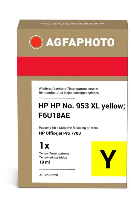 Agfa Photo Cartucho de tinta amarillo APHP953YXL compatible con HP 953 XL Agfa Photo Cartucho de tinta amarillo APHP953YXL compatible con HP 953 XL
