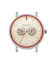 Watxandco WXCA2711 Reloj Unisex Plateado con Esfera Dorada