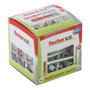 Fischer DuoPower 10x50 S con tornillos, 25 piezas, 10 x 50 mm