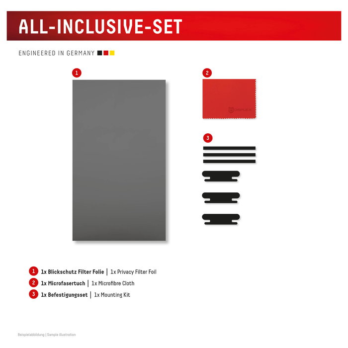 Displex 02087 Filtro de Privacidad Magnético para Monitor 24" 16:10, Antirreflectante y Anti-Luz Azul, Negro