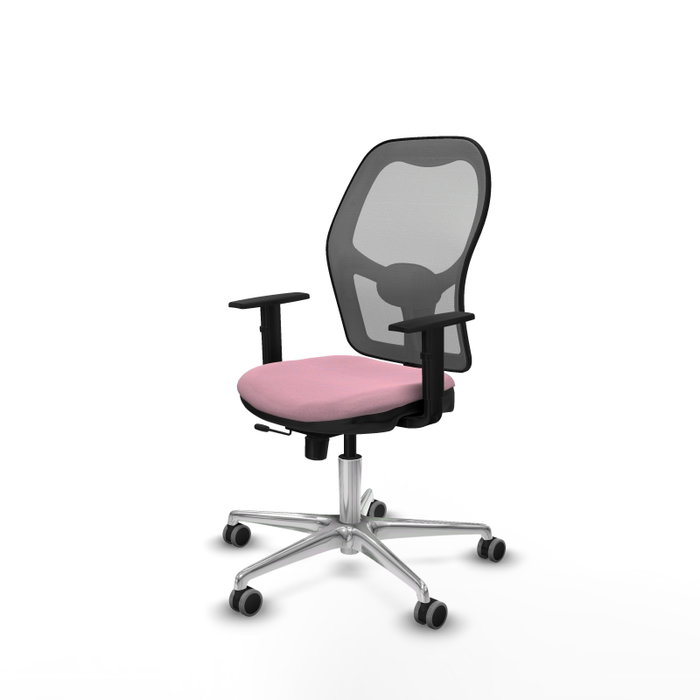 PIQUERAS Y CRESPO Silla de oficina Jorquera Rosa y Gris