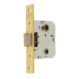 MCM Picaporte de Embutir en Madera 1419-2-50 para Cerraduras de Paso o Condena, Entrada 50mm, Medida Ejes 47mm, Latón