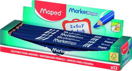 Lapiz Marcador Maped Para Pizarra Azul (Set de 12)
