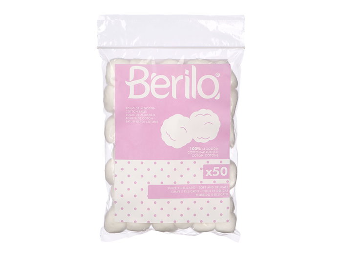 Berilo Bolsa Bola Algodon 50 Pcs 50Gr Blanco 20x3x28 cm (Set de 36)