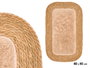 GIFTDECOR Alfombra de Yute Antideslizante Beige 80x50cm