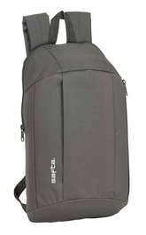 Safta Mini Mochila Bolsillo Vertical Gris Humo