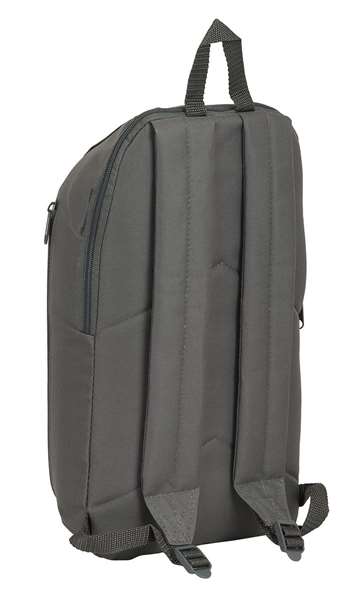 Safta Mini Mochila Bolsillo Vertical Gris Humo