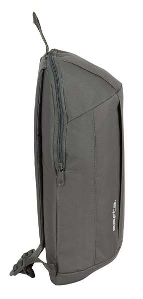 Safta Mini Mochila Bolsillo Vertical Gris Humo