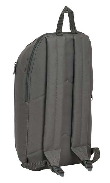 Safta Mini Mochila Bolsillo Vertical Gris Humo