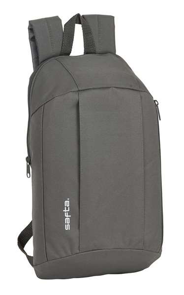 Safta Mini Mochila Bolsillo Vertical Gris Humo
