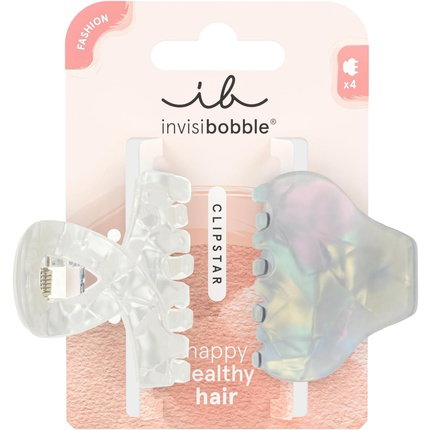 Invisibobble Ib Clipstar M Pearly Frost 2 unidades