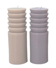 DKD Home Decor Vela de Cera de Parafina 6x6x19 cm, Surtido de 2 Colores