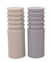 DKD Home Decor Vela de Cera de Parafina 6x6x19 cm, Surtido de 2 Colores
